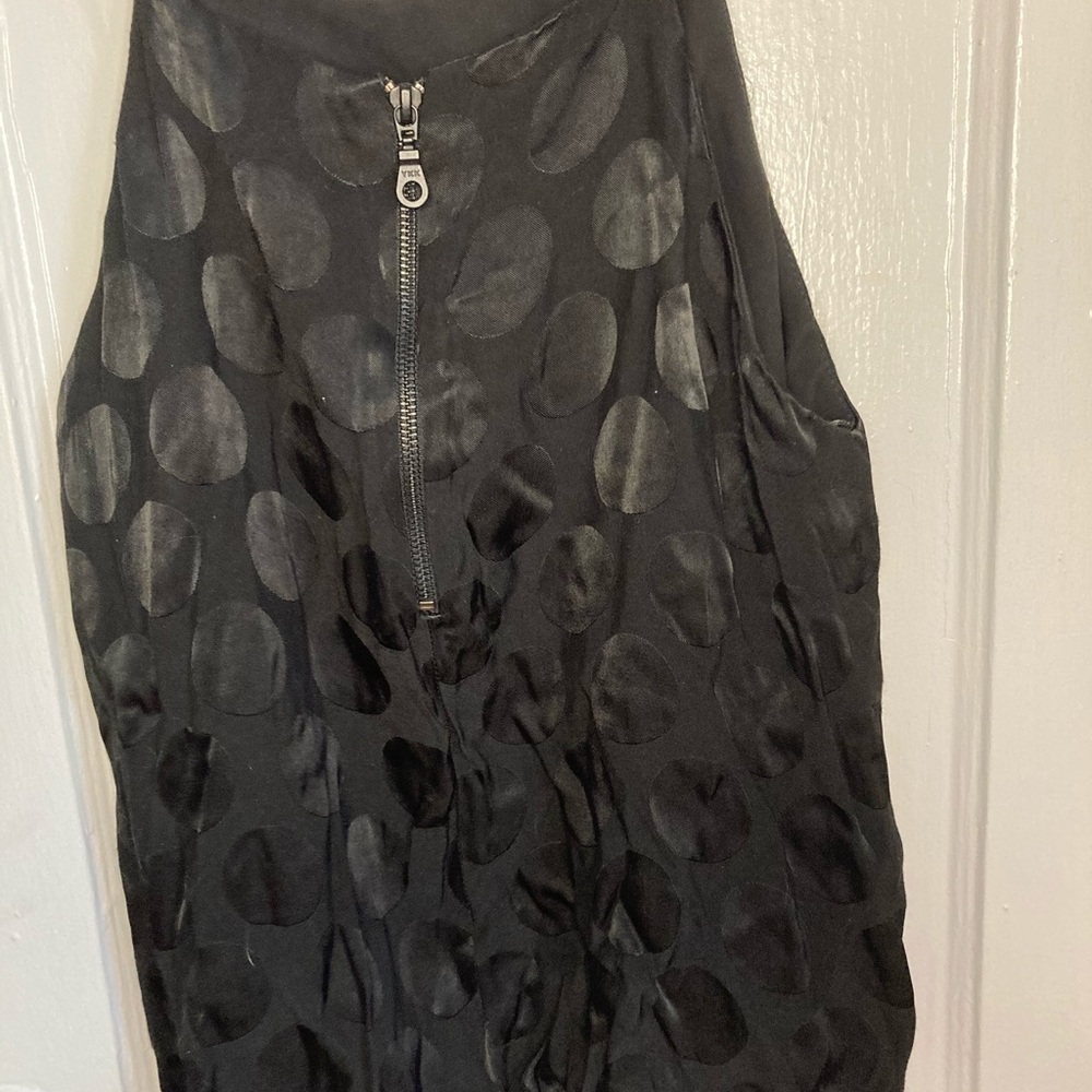 Black silky Camisole with zipper